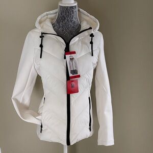 NWT DKNY Women's Cream Puffer Jacket